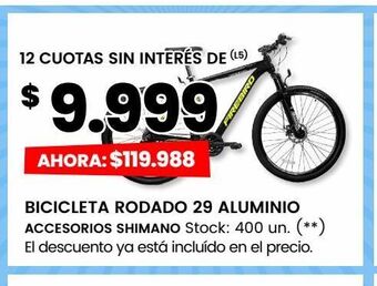Changomas Bicicleta rodado 29 aluminio oferta