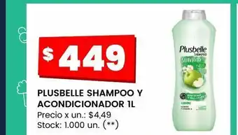 Changomas Plusbelle shampoo y acondicionador 1l oferta