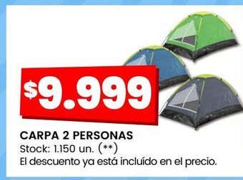 Changomas Carpa 2 personas oferta
