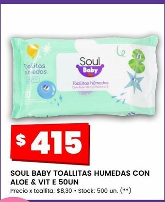 Changomas Soul baby toallitas humedas con aloe & vit e 50un oferta