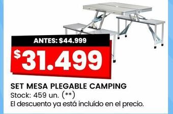Changomas Set mesa plegable camping oferta
