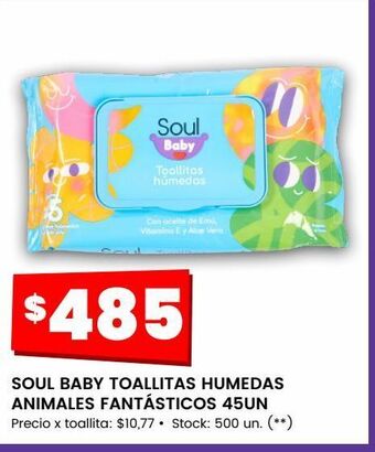 Changomas Soul baby toallitas humedas animales fantásticos 45un oferta