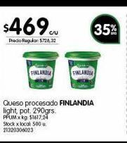 Jumbo Queso procesado finlandia light 290g oferta