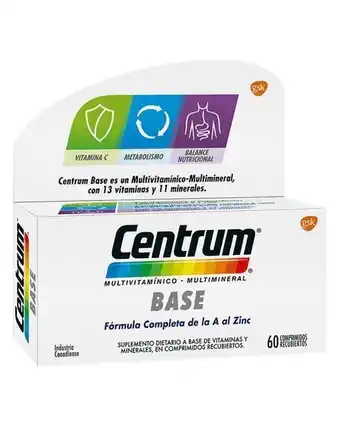 Punto de Salud Centrum - base multivitaminico suplemento dietario x60 comprimidos oferta