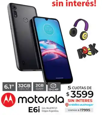Authogar motorola E6i oferta