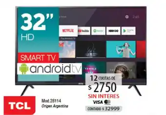 Authogar TCL Smart TV 32" HD Android Tv28114 oferta