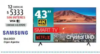 Authogar Samsung 84391 43" Smart TV Crystal UHD oferta