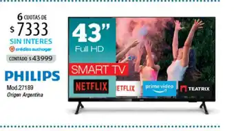 Authogar Philips 27189 43" Full HD Smart TV oferta