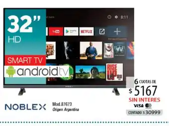 Authogar Noblex 87673 32" HD Smart TV Android Tv oferta