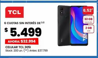 Changomas Celular tcl 305i oferta