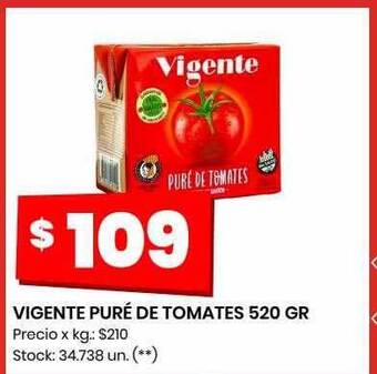 Changomas Vigente puré de tomates oferta