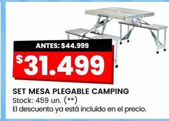 Walmart Set mesa plegable camping oferta