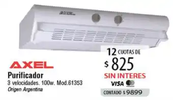 Authogar Axel Purificador 3 velocidades 100w 61353 oferta
