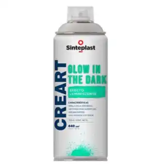 Pinturerías Martel Aerosol creart glow luminiscente verde 440 cc oferta