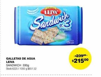 Atomo Conviene Galletas de agua leiva oferta