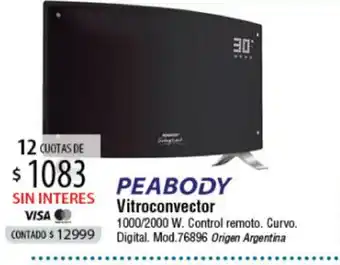 Authogar Peabody Vitroconvector 1000/2000 W. oferta