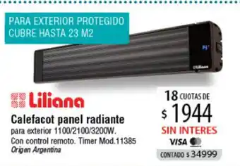 Authogar Liliana Calefacot panel radiante para exterior 1100/2100/3200W. oferta
