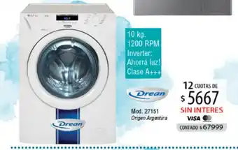 Authogar Drean 10kg. 1200 RPM 27151 oferta