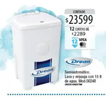 Authogar Drean Semiautomático Lava y enjuaga con 15 lt de agua. Mod. 06248 oferta