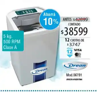 Authogar Drean 5 kg. 500 RPM Clase A Mod. 06781 oferta