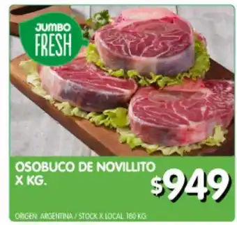 Jumbo Osobuco de novillito x kg oferta
