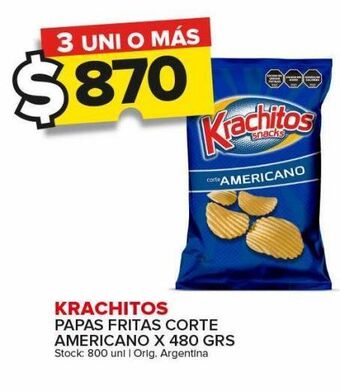Carrefour Maxi Papas fritas krachitos x 480g oferta