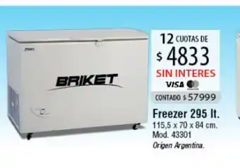 Briket Freezer 295 lt