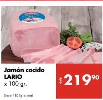 Disco Jamón cocido lario x 100g oferta