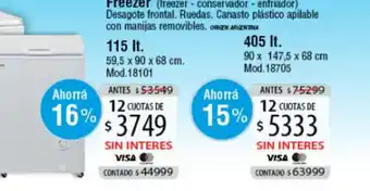 Gafa Freezer 405 lt