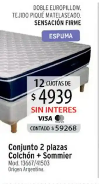Authogar Inducol Conjunto 2 plazas Colchón + Sommier oferta