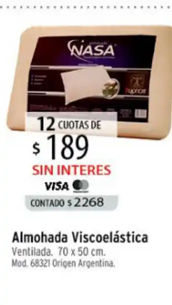 Authogar Almohada Viscoelástica 70 x 50 cm oferta
