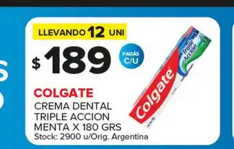 Carrefour Maxi Colgate Crema Dental Triple Accion Menta x 180 grs oferta