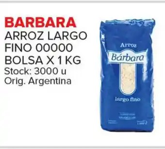 Carrefour Maxi Barbara Arroz Largo Fino 00000 Bolsa x 1 kg oferta