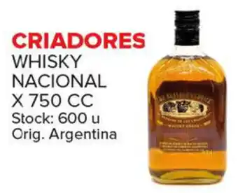 Carrefour Maxi Criadores Whisky Nacional x 750 cc oferta