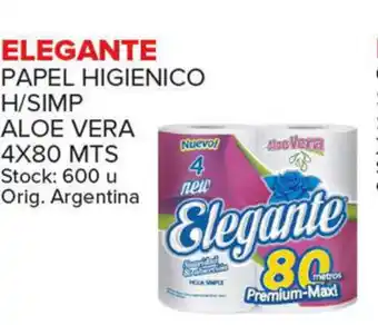 Carrefour Maxi Elegante Papel Higienico H/Simp Aloe Vera 4x80 mts oferta