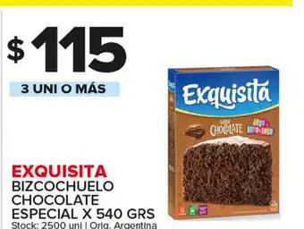 Carrefour Maxi Exquisita Bizcochuelo Chocolate Especial x 540 grs oferta