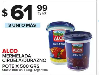 Carrefour Maxi Alco Mermelada Ciruela/Durazno Pote x 500 grs oferta