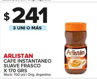 Carrefour Maxi Arlistan Cafe Intantaneo Suave Frasco x 170 grs oferta