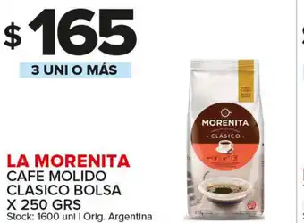 Carrefour Maxi La Morenita Cafe Molido Clasico Bolsa x 250 grs oferta