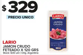 Carrefour Maxi Lario Jamón Crudo Feteado x120grs oferta