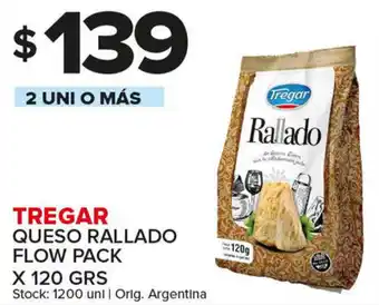 Carrefour Maxi Tregar Rallado Queso Flow Pack x120 grs oferta