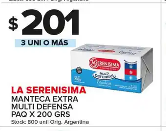 Carrefour Maxi La Serenisima Manteca Extra Multi Defensa Paq x200grs oferta