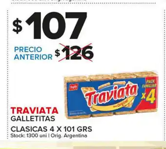 Carrefour Maxi Traviata Galletitas Clasicas 4 x 101 grs oferta