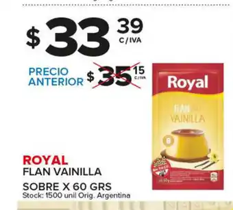 Carrefour Maxi Royal Flan Vainilla Sobre x60 grs oferta