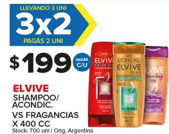 Carrefour Maxi Elvive Shampoo/Acondic. Vs Fragancias x400 cc oferta