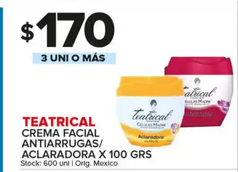 Carrefour Maxi Teatrical Crema Facial Antiarrugas/Aclaradora x100 grs oferta