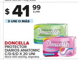 Carrefour Maxi Doncella Protector Diarios Anatomic C/D-S/D x20 uni oferta