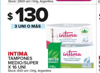 Carrefour Maxi Intima Tampones Medio/Super x16 uni oferta