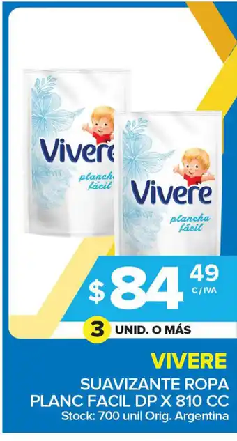 Carrefour Maxi Vivere Suavizante Ropa Planc Facil Dp x810 cc oferta
