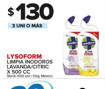 Carrefour Maxi Lysoform Limpia Inodoros Lavanda/Citric x500 cc oferta